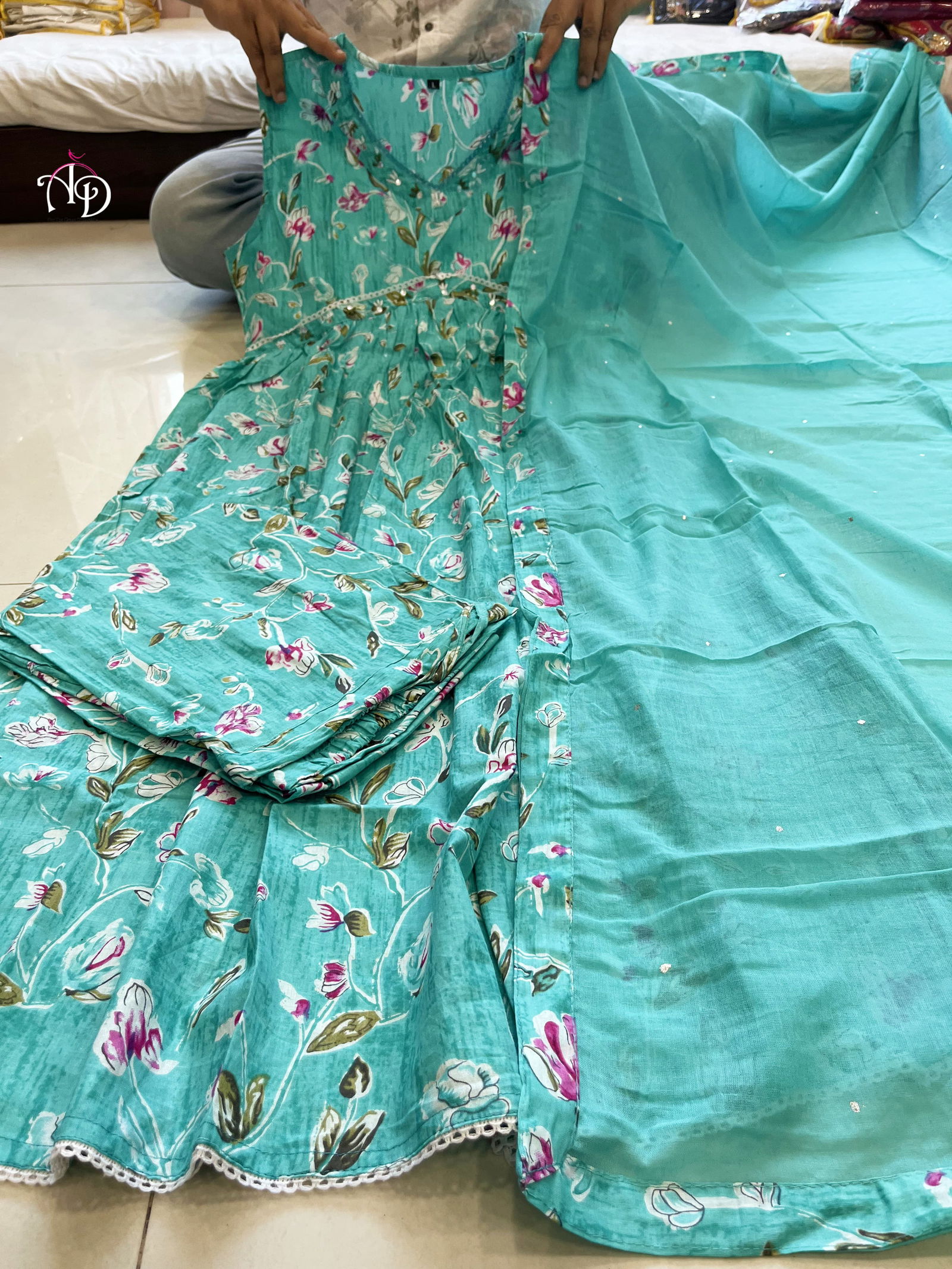 Akshar Designer Printed Cotton Kurti With Bottom Dupatta Wholesale Shop In Surat
